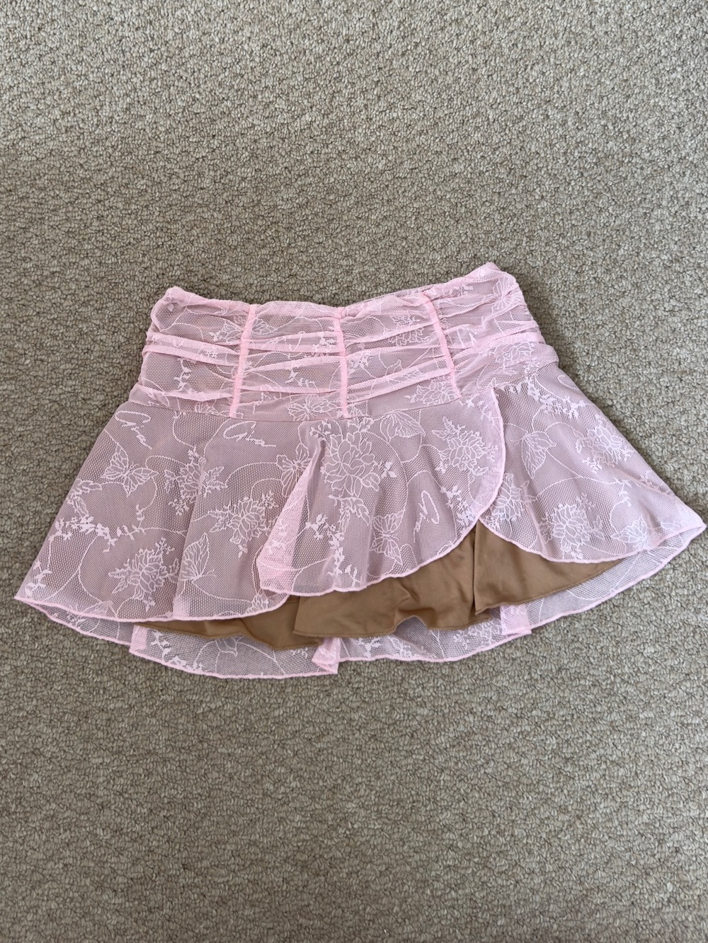 I.AM.GIA Pink Lace Mini Skirt